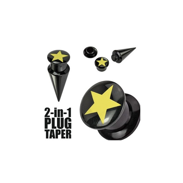 Plug a taper čierny  STAR